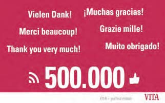 VITA Zahnfabrik feiert 500.000 Facebook-Fans